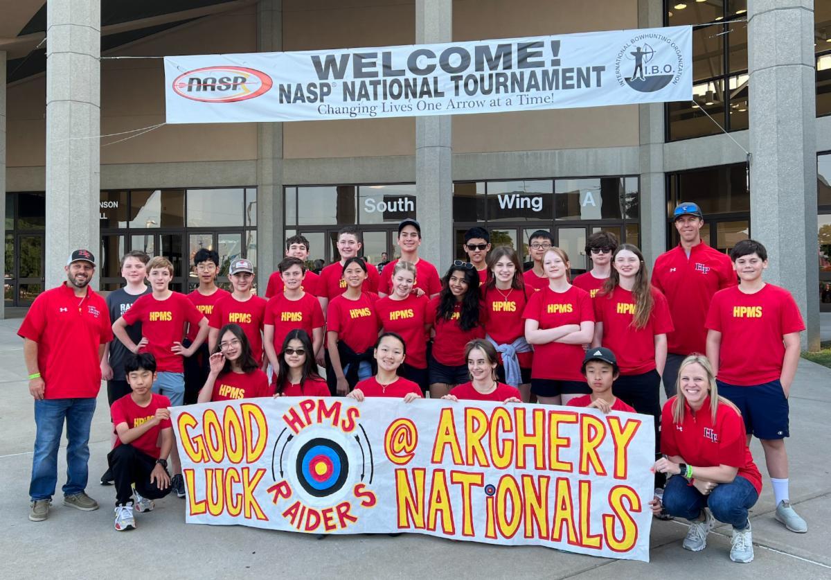 HPMS archery team at nationals 2022